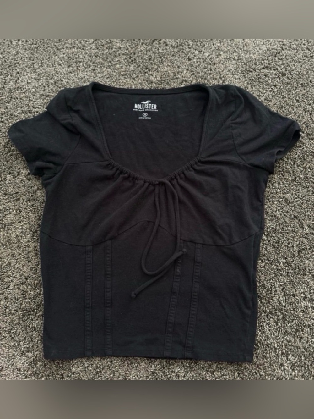 Hollister Black Tee Shirt Size Medium 0594